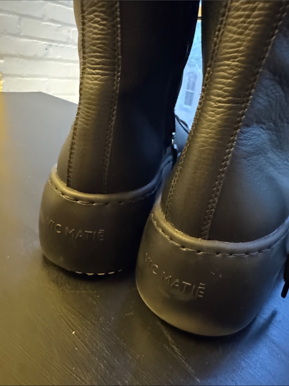 Vic Matie Black Lace-Up Platform Ankle Boots - Picture 7 of 9